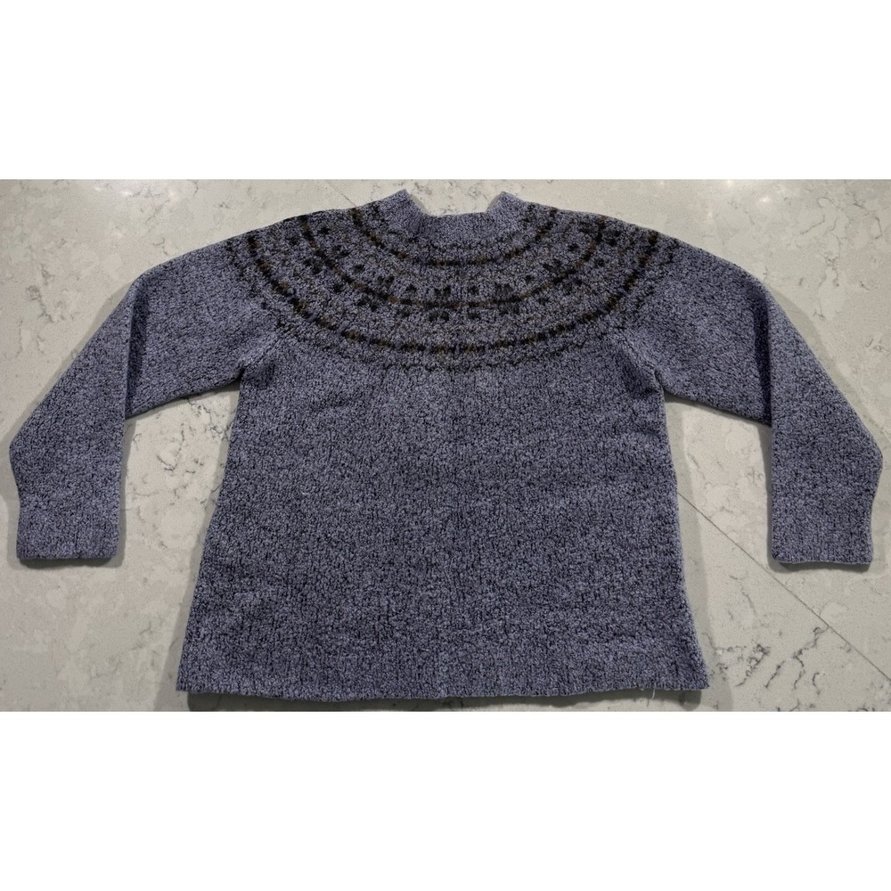 VTG 80s Avoca Collection Sweater Womens L Purple Merino Wool Cashmere Ireland